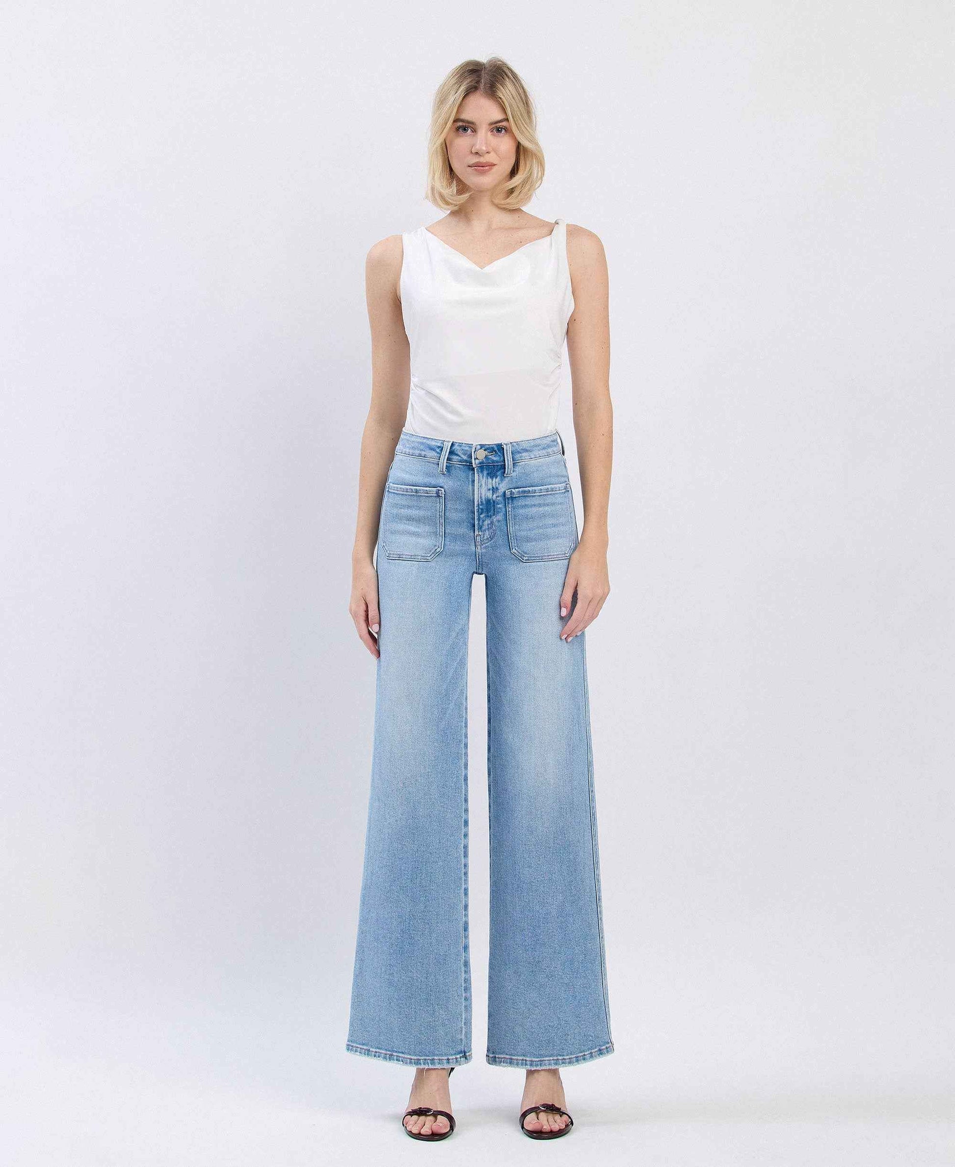 Hollis High Rise Patch Pocket Jean
