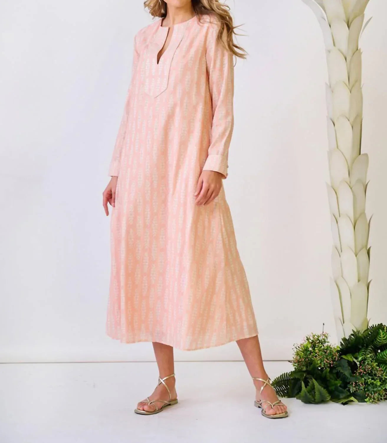 Kaftan Long Sleeve Midi Dress