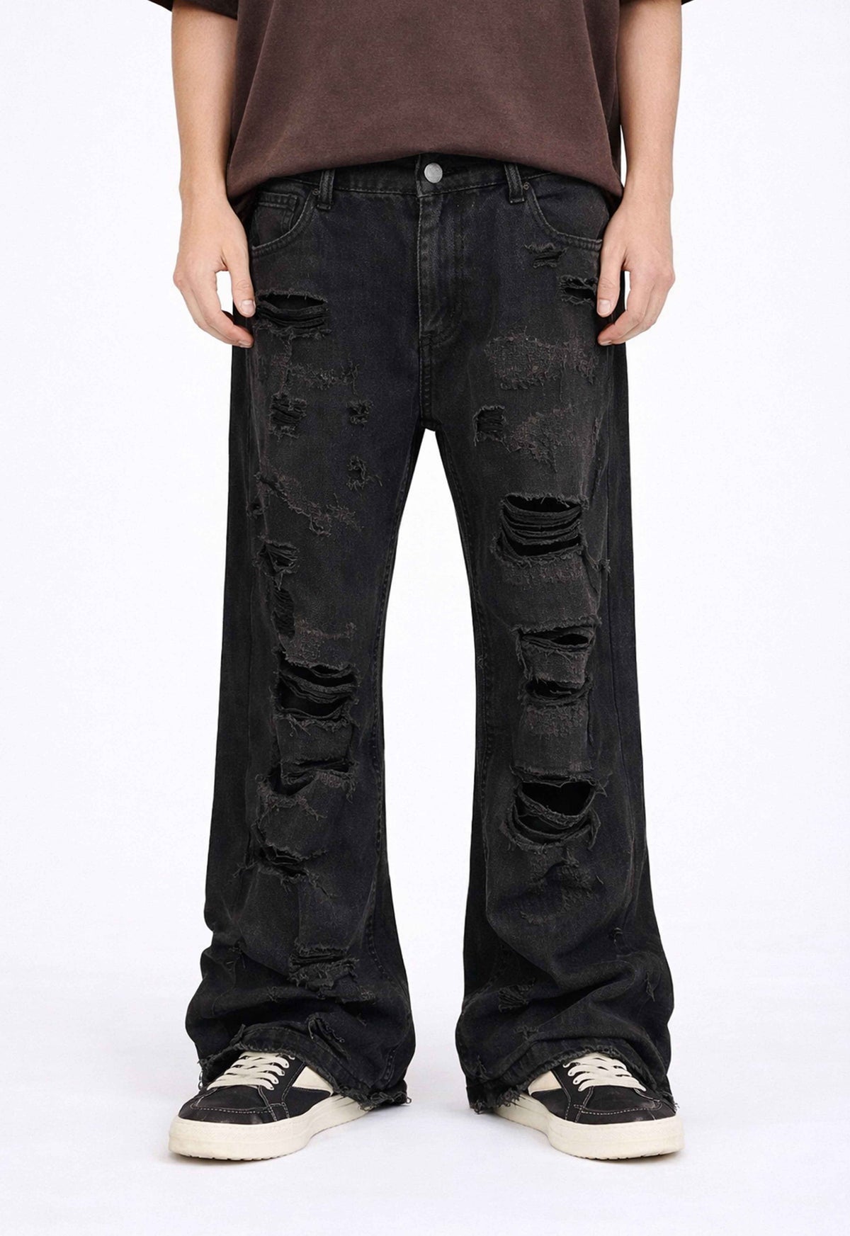 DARK DESTROYED DENIM