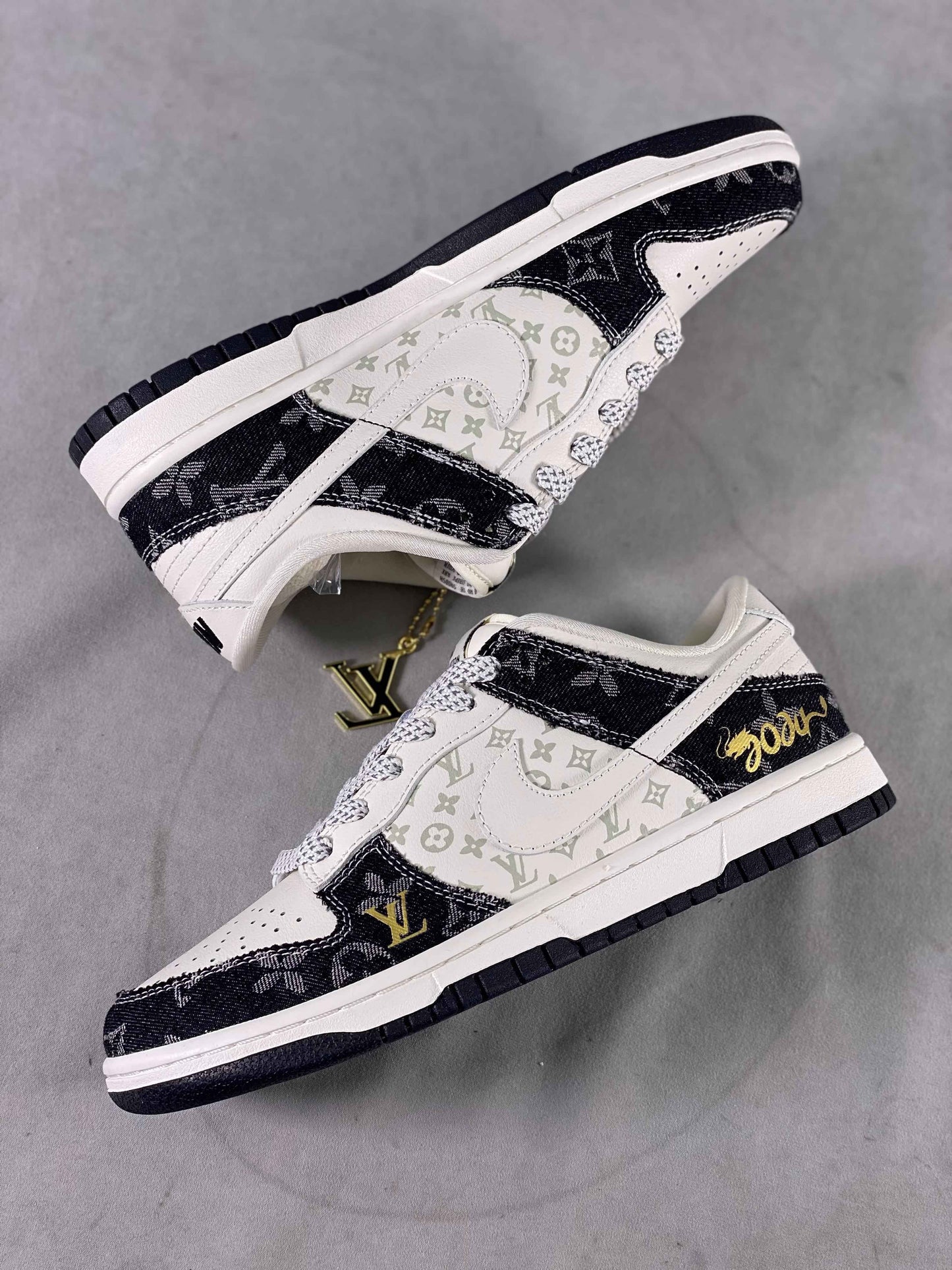 Custom SB Dunk Low x Monogram FC1688 163 SneakerNational