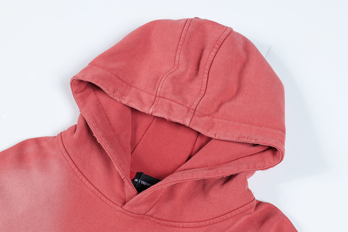 Letter Print | Oversized Washed Hoodie