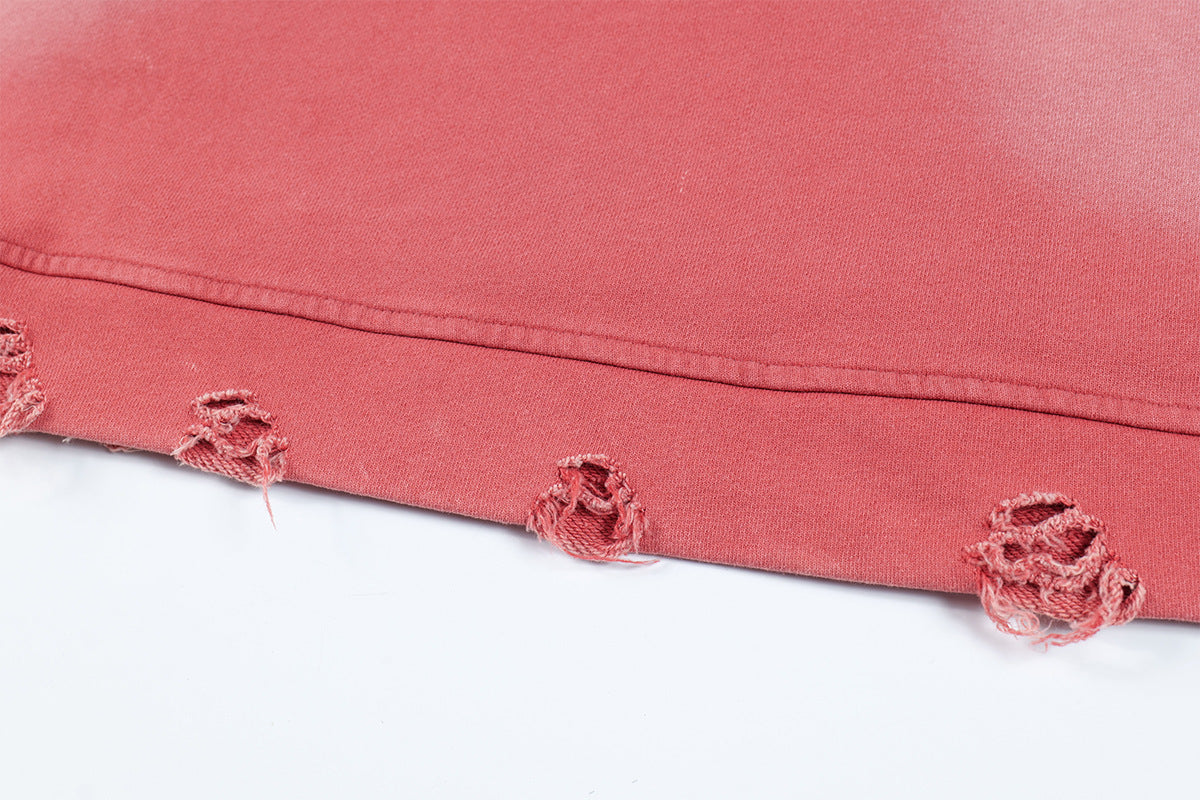 Letter Print | Oversized Washed Hoodie
