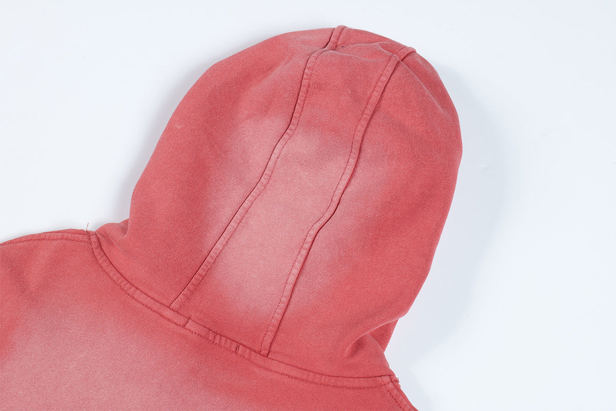 Letter Print | Oversized Washed Hoodie