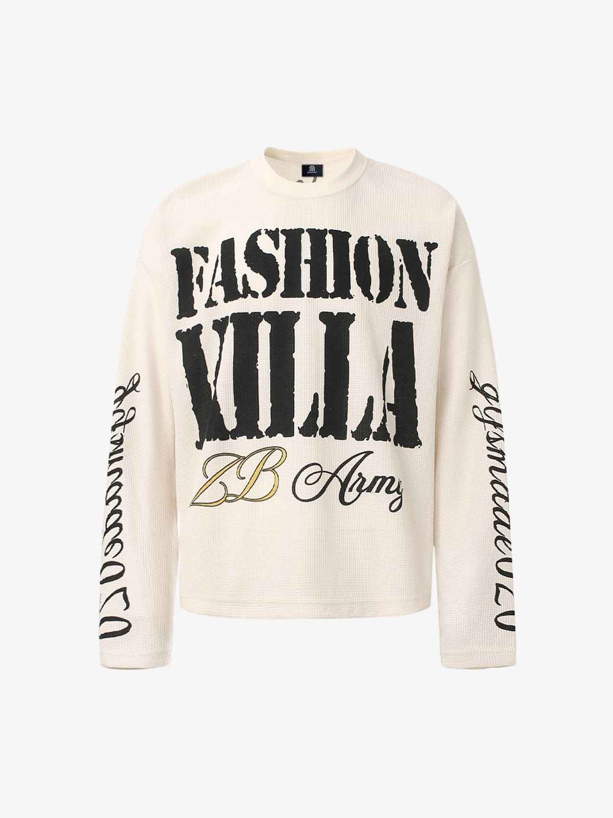 Long Sleeve Retro Letter