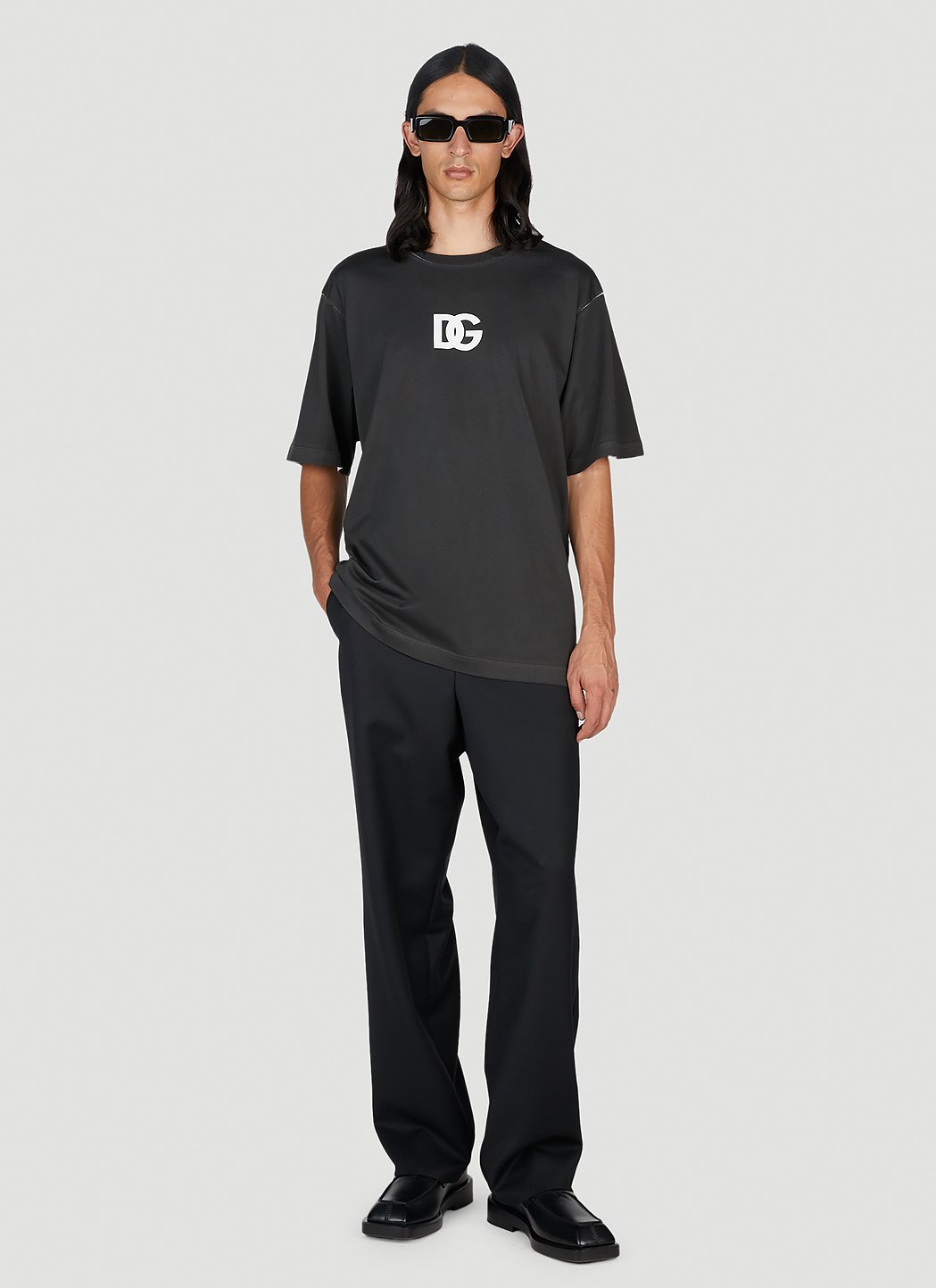 Dolce & Gabbana Men Dg Logo Print T-Shirt