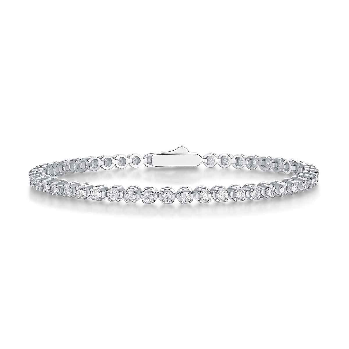 Starry Sky - Fashionable bracelet and Bangle jewelry set with Moissanite S925 sterling silver and Platinum-plated diamond