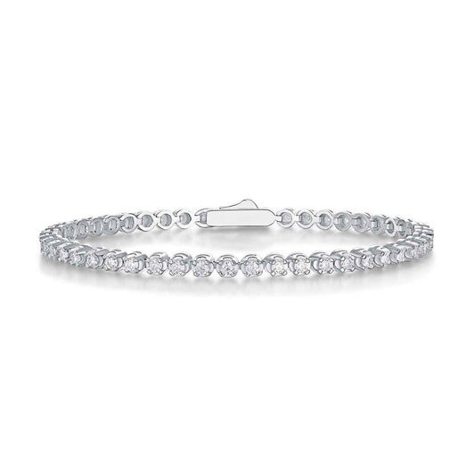 Starry Sky - Fashionable bracelet and Bangle jewelry set with Moissanite S925 sterling silver and Platinum-plated diamond