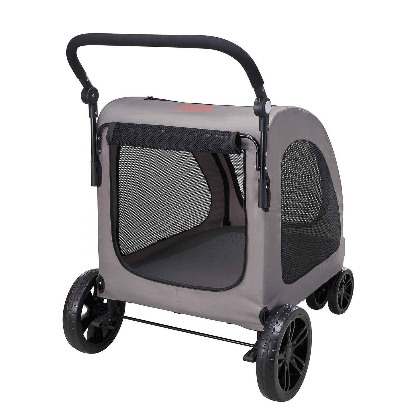 Pet Stroller - 4-Wheels Dog Stroller Carrier 160lbs Weight Capacity Portable