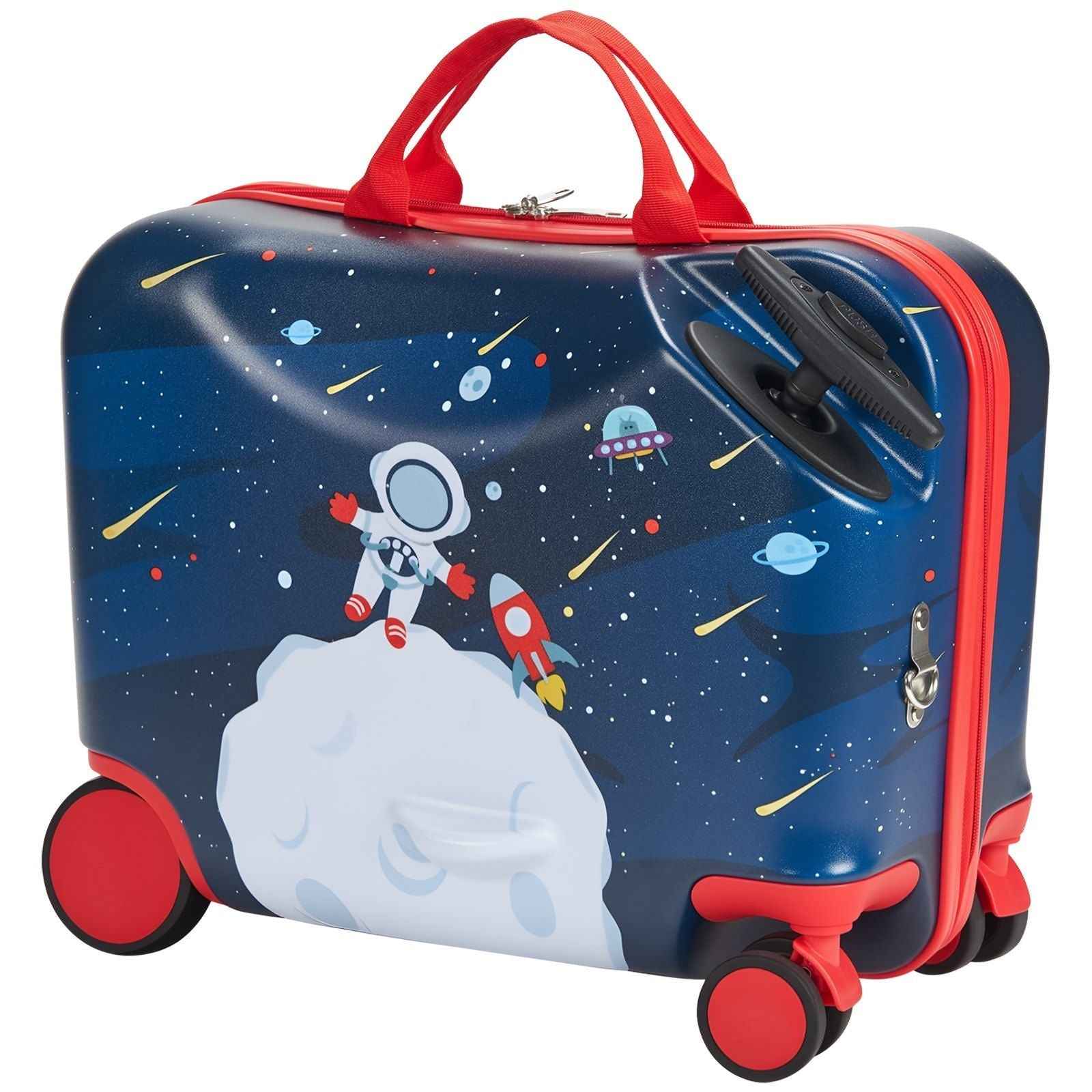 Ride-on Luggage 18-inch Lightweight Kids Scooter Suitcase with Wheels