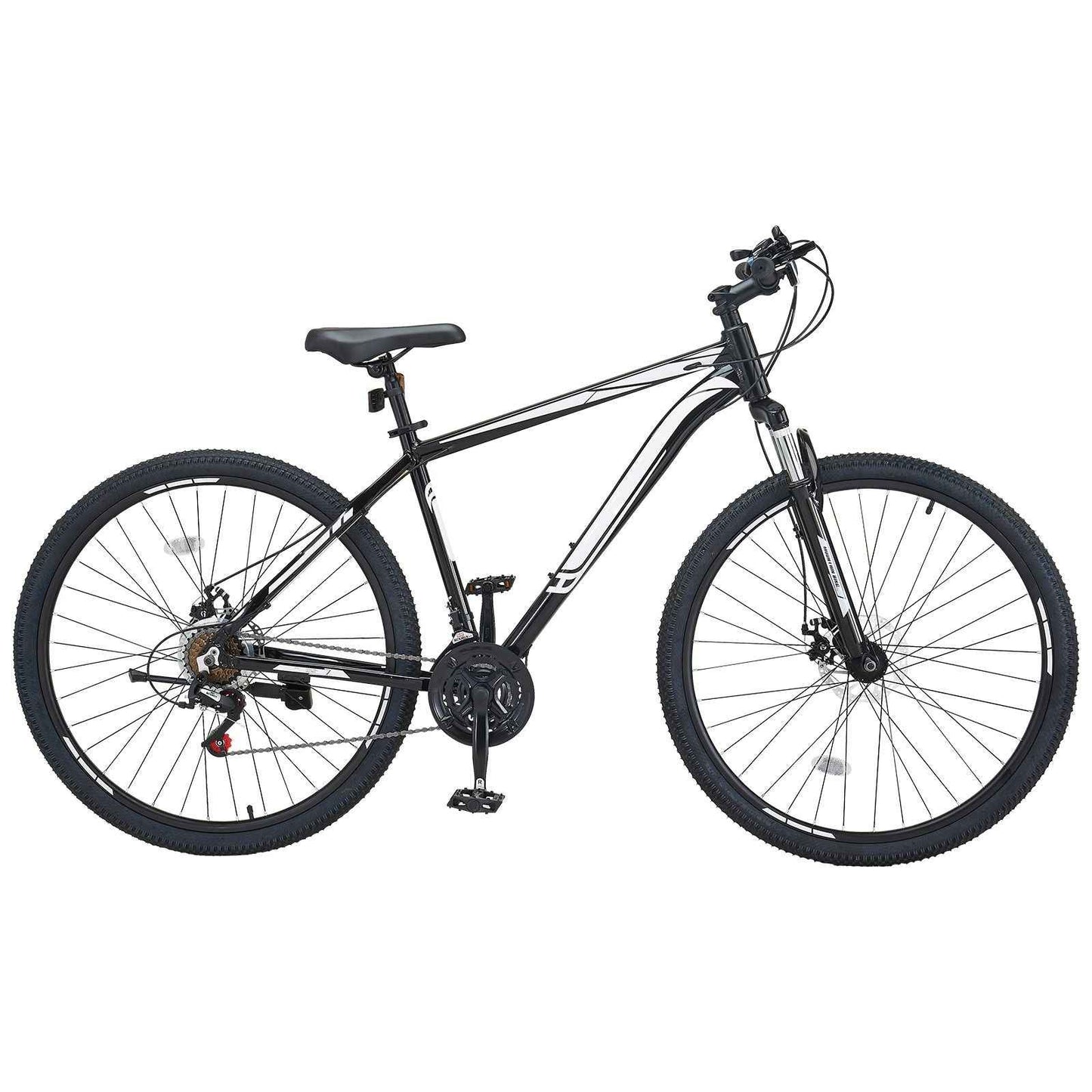 Mountain Bike, 29 inch MTB Bicycle with Front Suspension, 21 Speeds SHIMANO Twist Shifting, Comfort Saddle, Dual Disc Brakes, Aluminum Alloy Frame, Adult Sport Cycling Bicycle Trail Snow