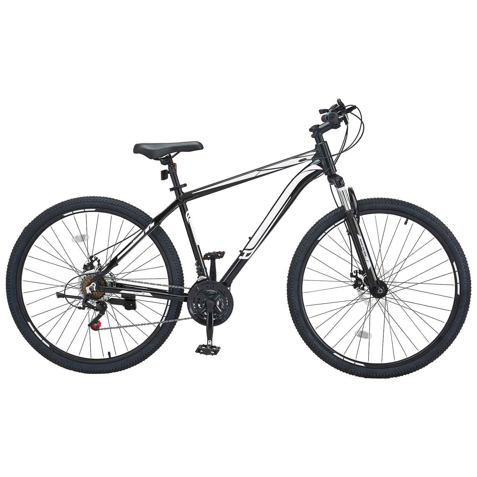 Mountain Bike, 29 inch MTB Bicycle with Front Suspension, 21 Speeds SHIMANO Twist Shifting, Comfort Saddle, Dual Disc Brakes, Aluminum Alloy Frame, Adult Sport Cycling Bicycle Trail Snow
