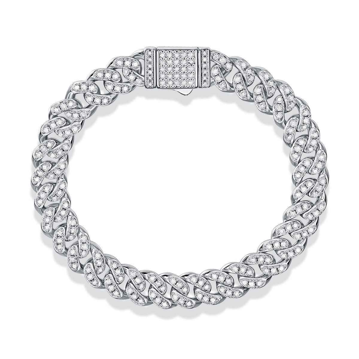 Light of Faith - A fashionable jewelry bracelet and bracelet for men, set with Moissanite S925 sterling silver and Platinum-plated diamond