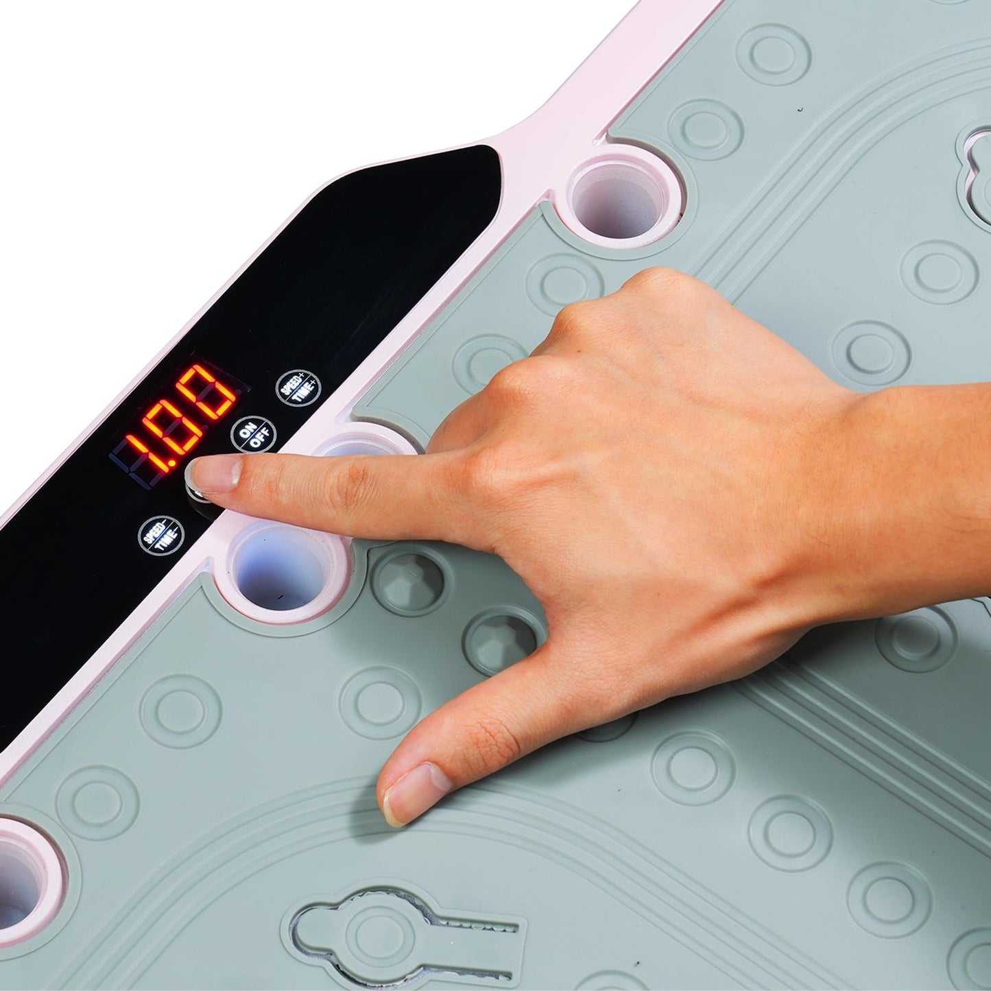 Vibration Plate Fitness Platform with handle Whole Body Exercise Machine with 120 Speed Levels, Lymphatic Drainage, Fat Burning, and Weight Loss, Perfect for Women, Men, and Home Gym exercise