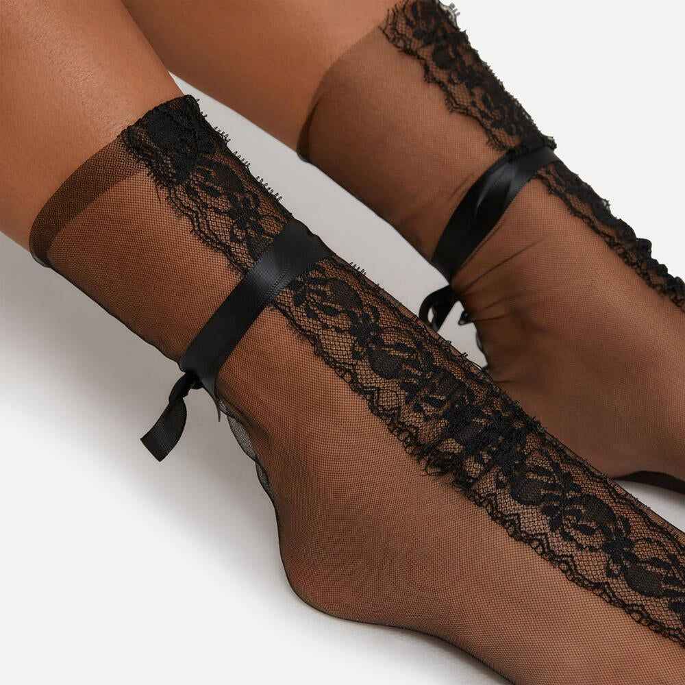 MESH SOCKS IN BLACK