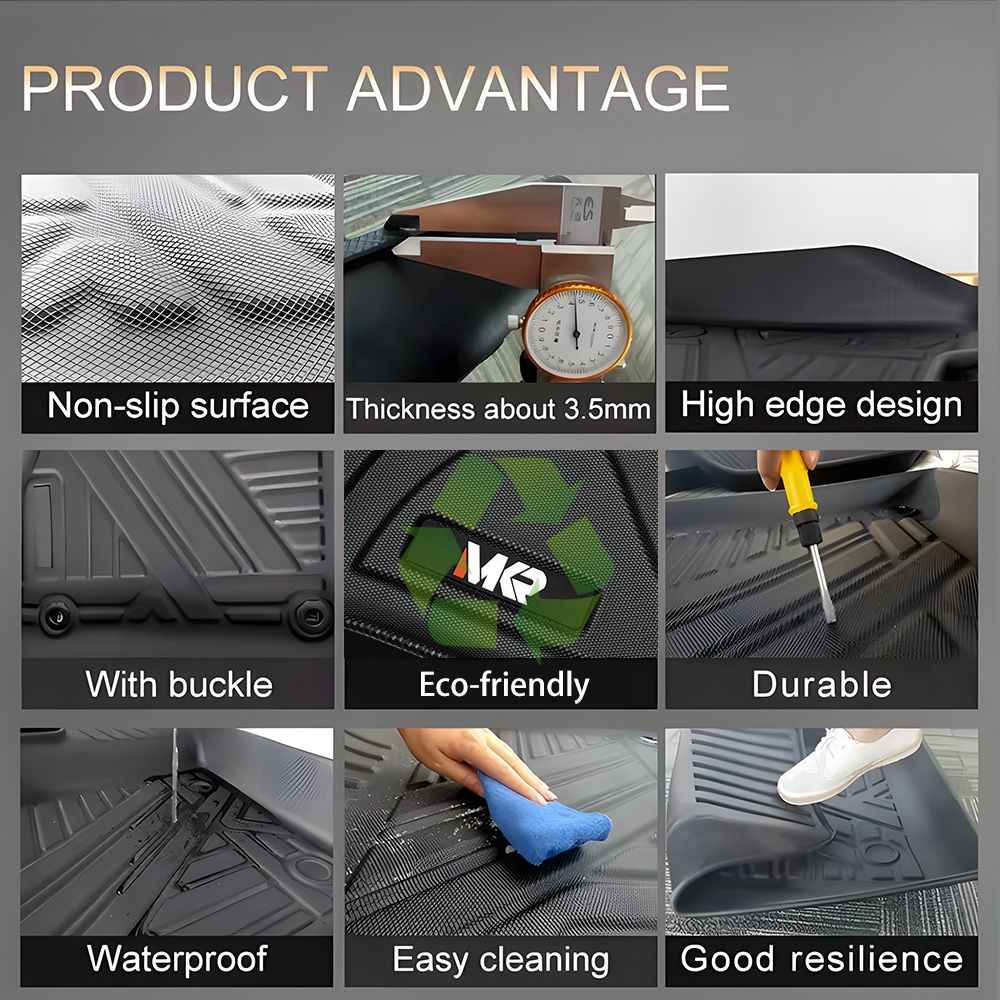 All Weather TPE Custom Fit Floor Liner for Toyota 4Runner 2013-2024 & for Lexus GX460 2014-2023