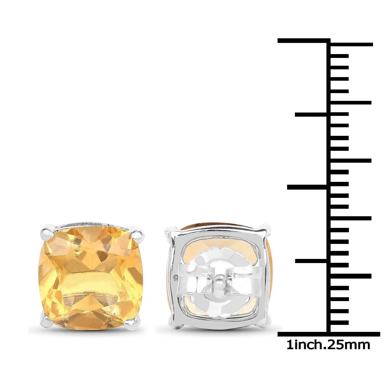 5.80 Carat Genuine Citrine .925 Sterling Silver Earrings