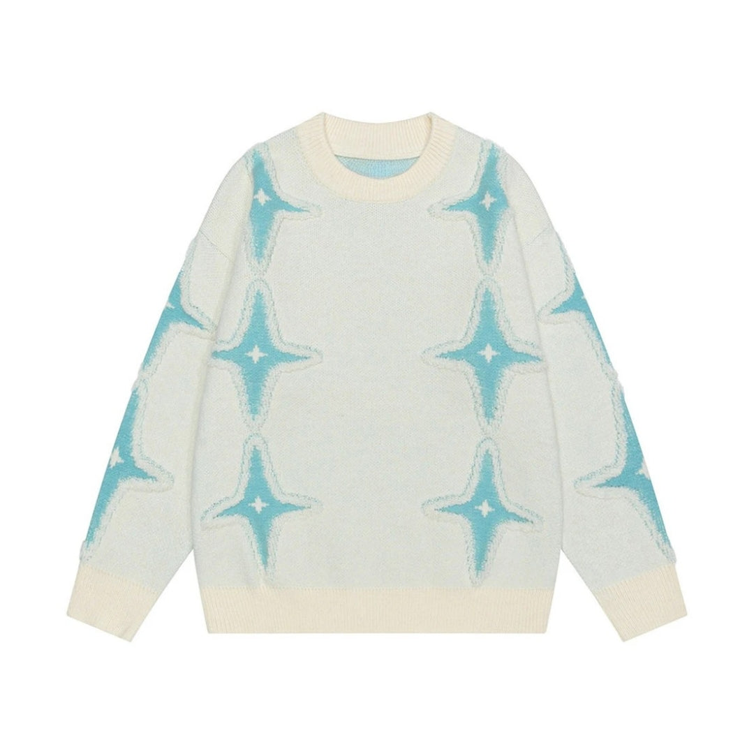 Starburst Knit Crew Sweater