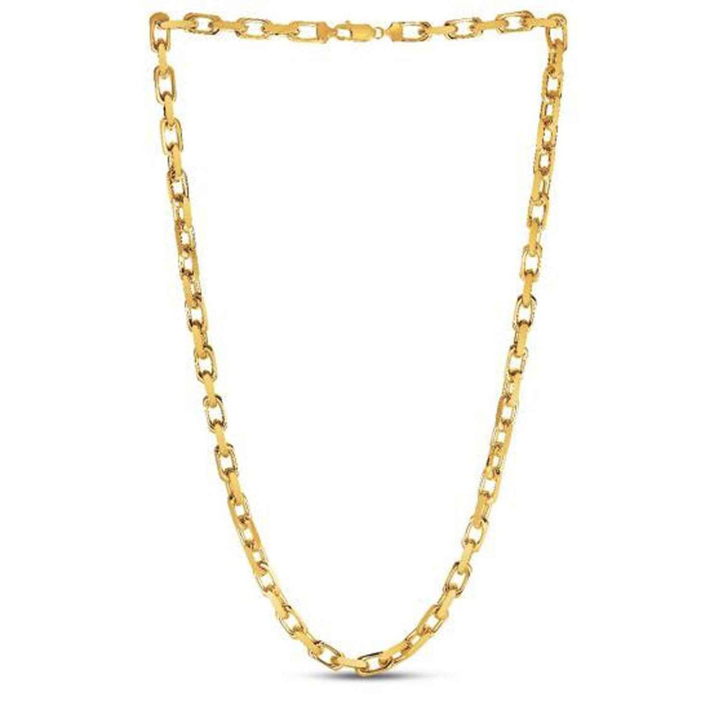 14k Yellow Gold French Cable Link Chain (6.10 mm)