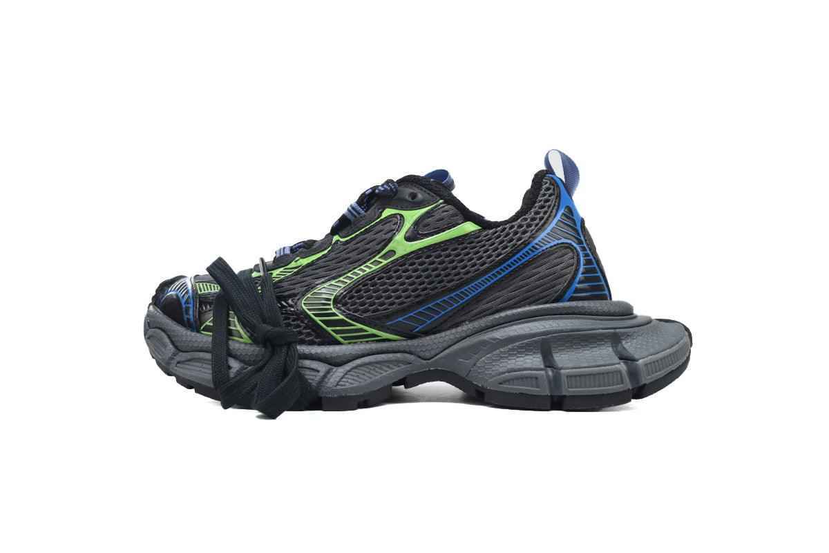 Custom BLCG Black Green Blue Sneakers W3XDC SneakerNational