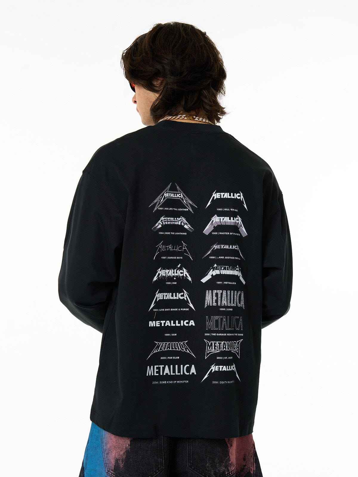 Long Sleeve Metallica Distressed