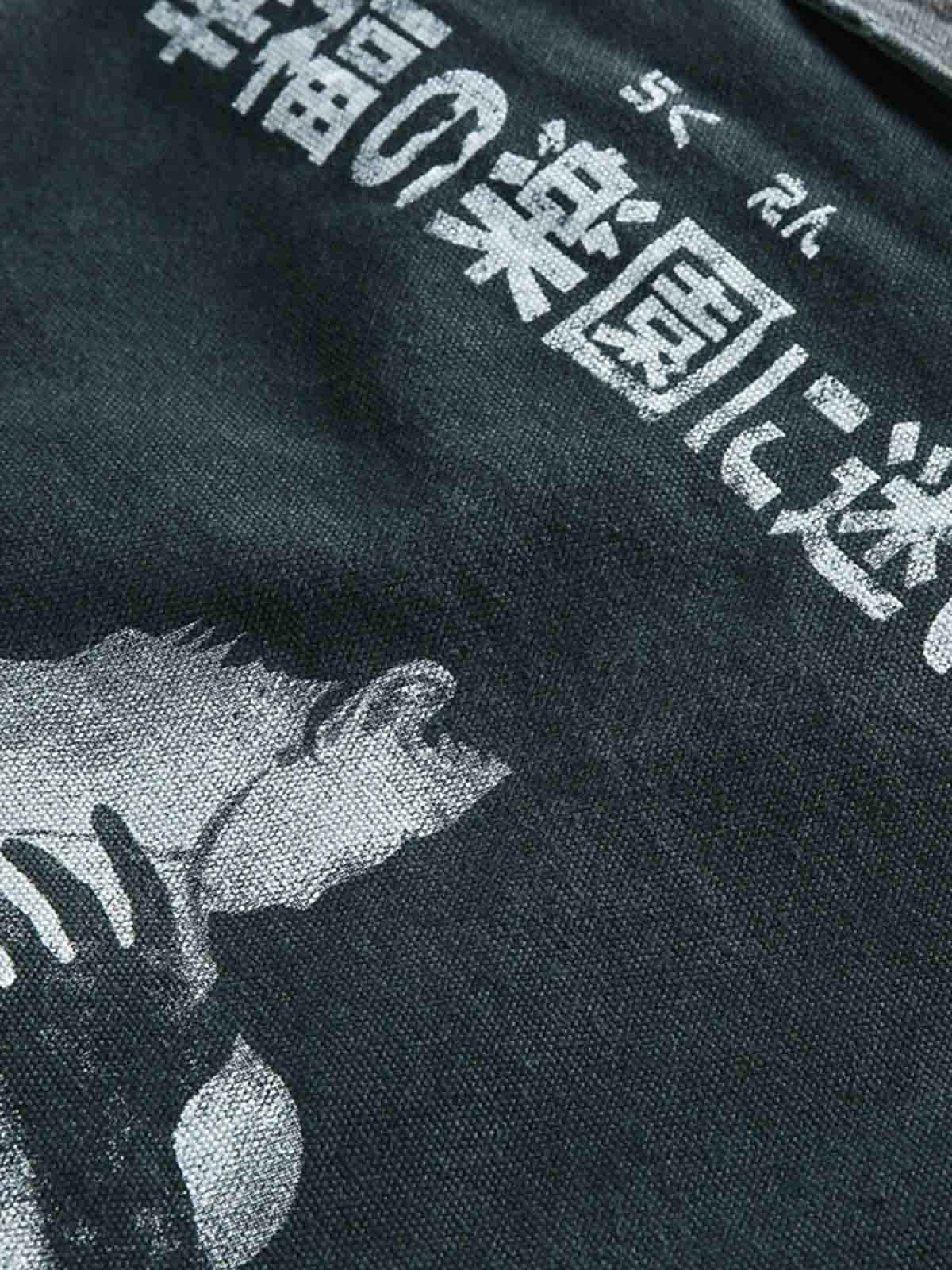 Vintage Washed Character Graphic Jacket