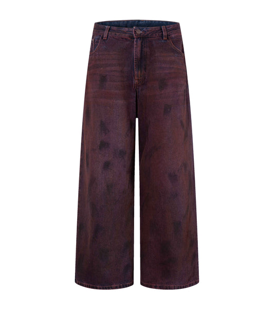 WIDEBOY BURGANDY DENIM