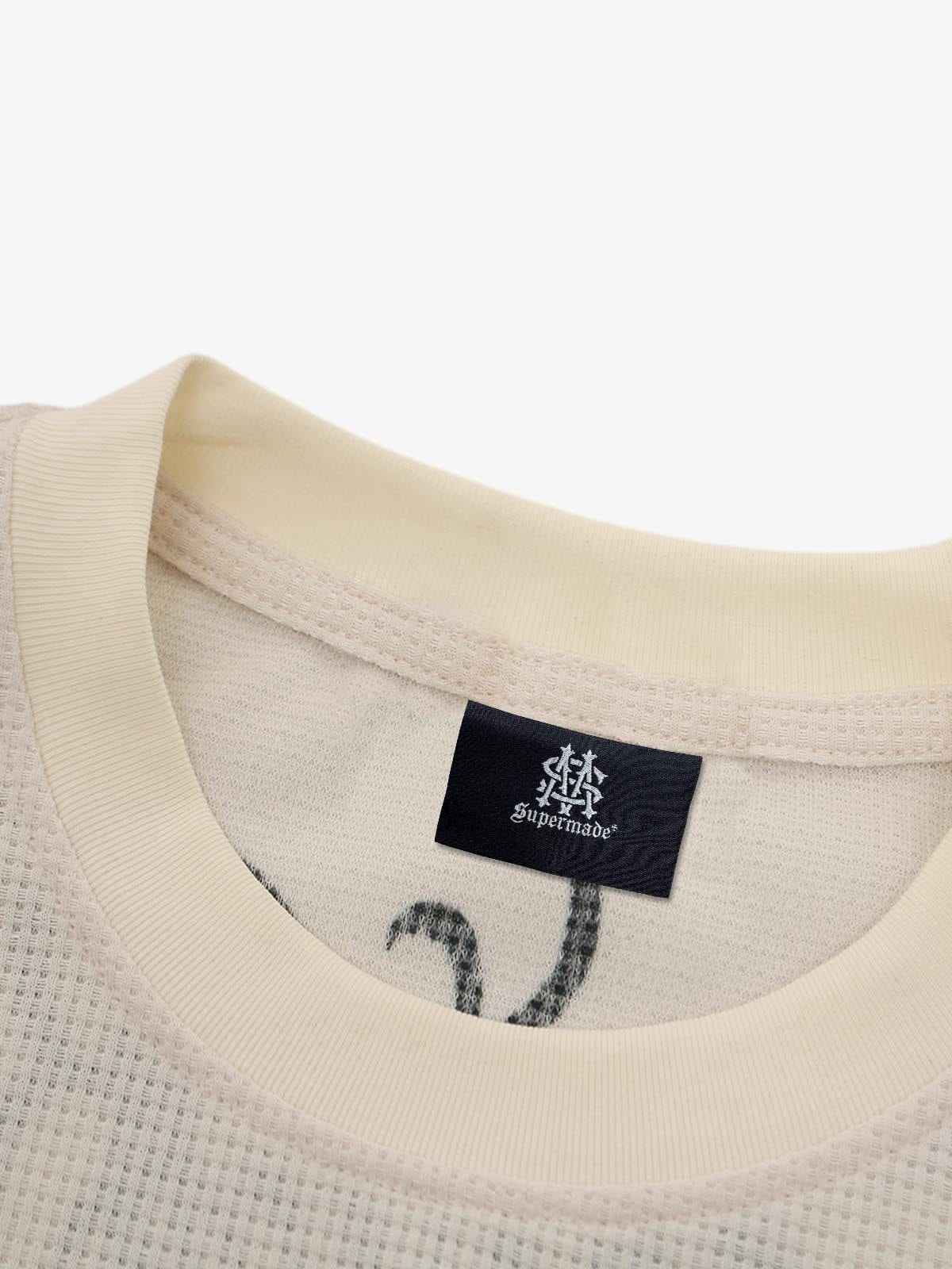 Long Sleeve Retro Letter