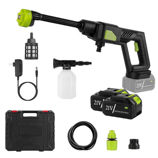 Cordless Pressure Washer Portable Electric Power Washer High Pressure Water Sprayer 435PSI Car Washer Cleaner with 6-in-1 Nozzle Foam Bottle Filter 15