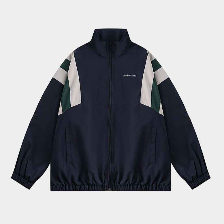 Stripe Flex | Striped Windbreaker Track Jacket