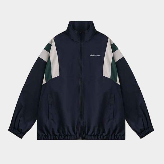 Stripe Flex | Striped Windbreaker Track Jacket