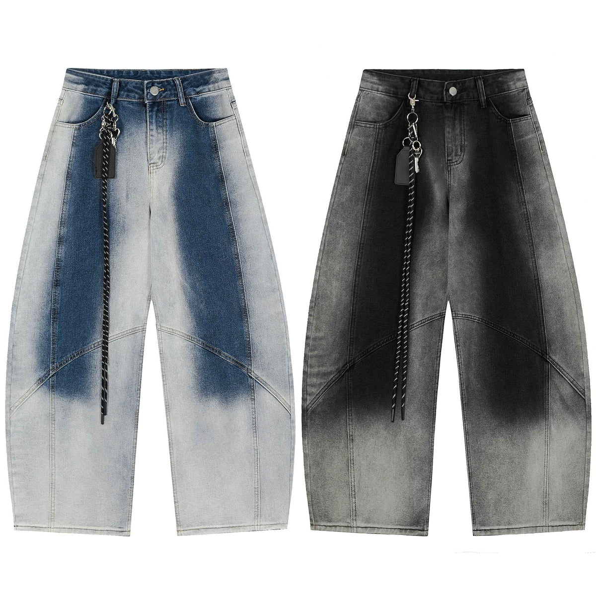 INK SPLASH Wide Fit Printed Trousers - Luxury Paint-Splatter Baggy Pants | LuxuryUrbanwear