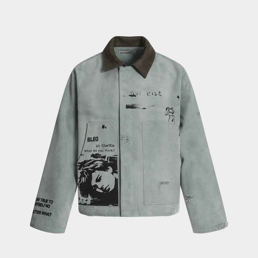 Retro Sketch Print | Detroit Jacket