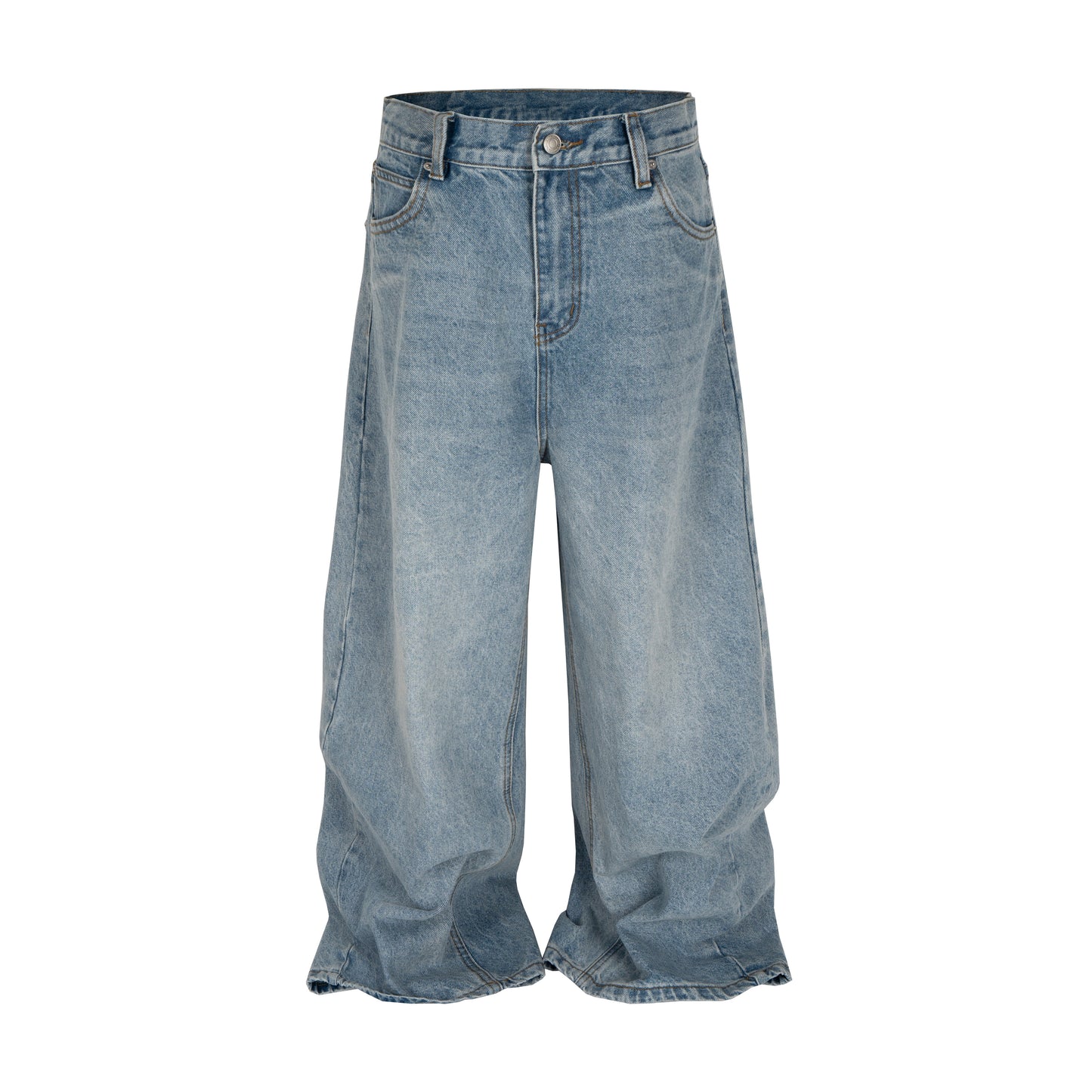 Stacked Washed Blue | Wide Jeans