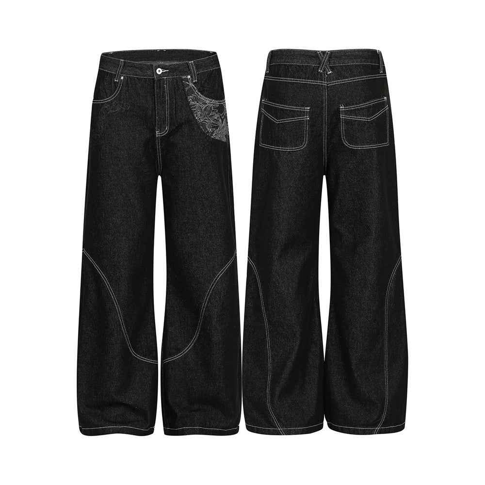 High Street Embroidery | Hip-Hop Jeans
