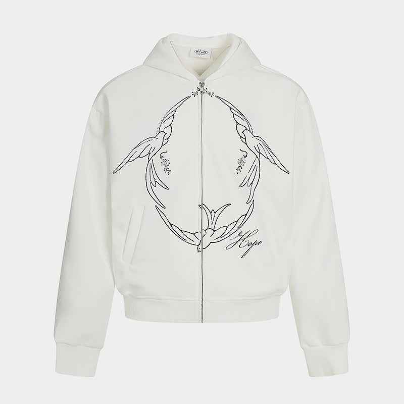 Doves Hope | Oversized Zip Up Hoodie