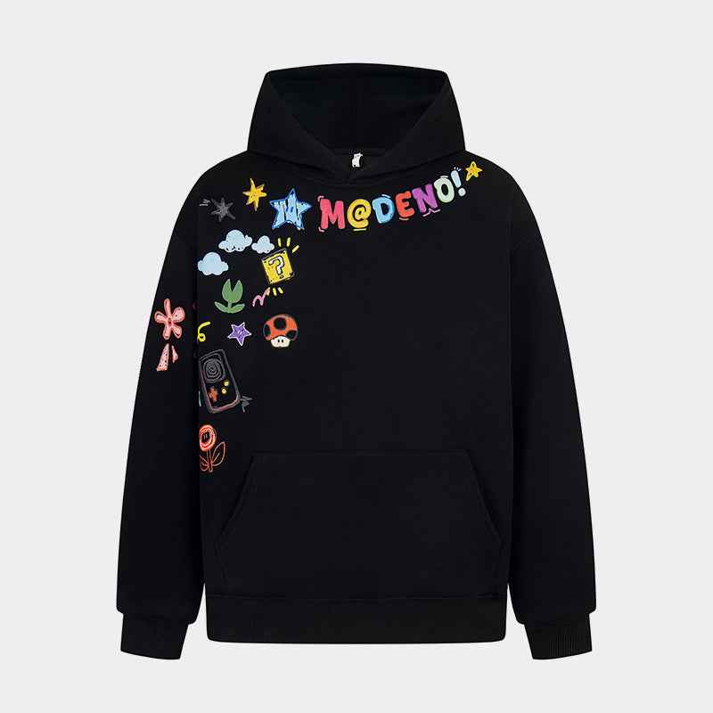 Graffiti Cartoon Print | Pullover Hoodie