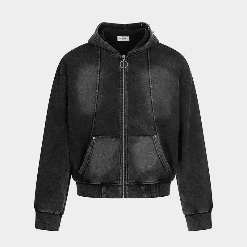 Washed | Oversized Zip Up Hoodie
