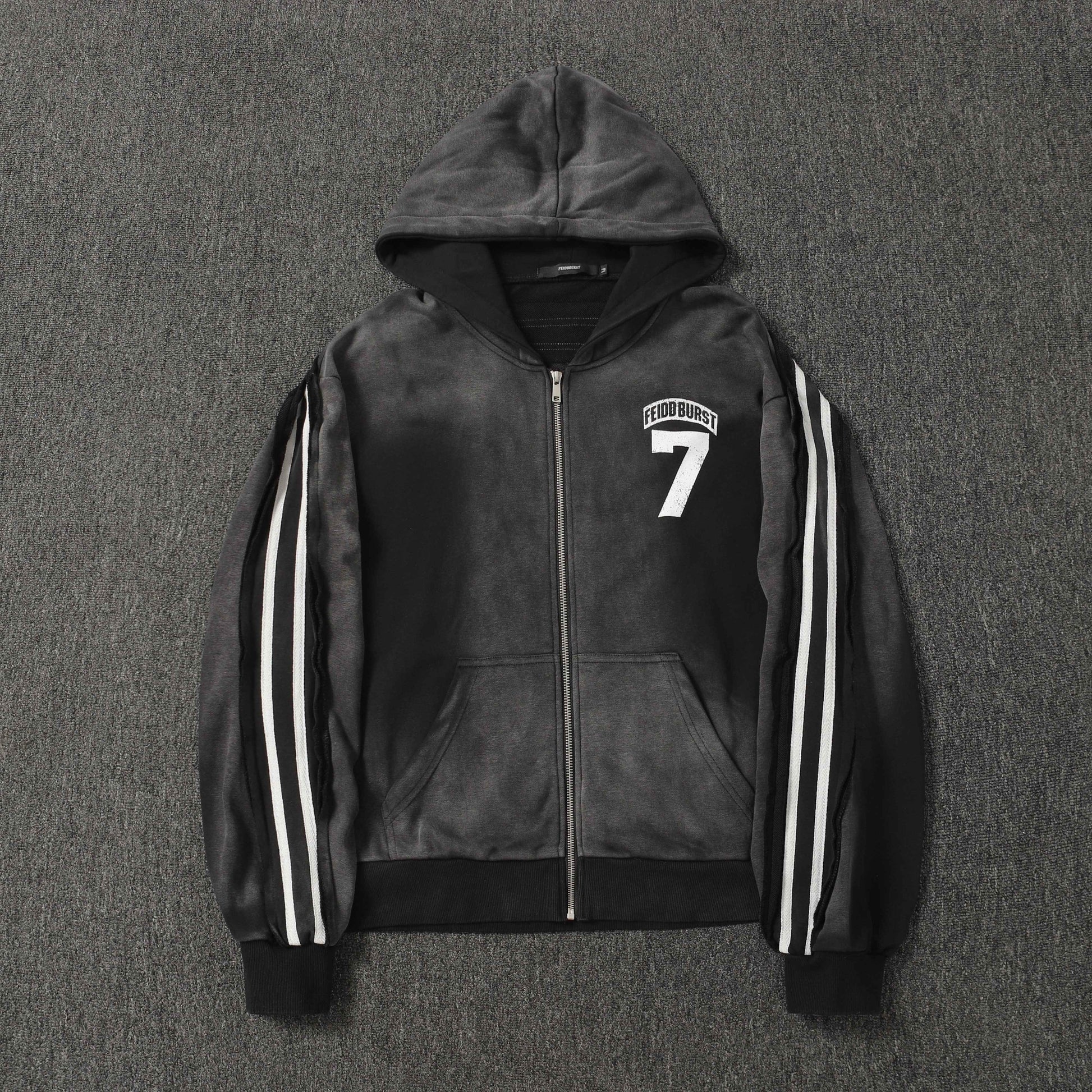 Vintage Sport Stripe | Zip Up Hoodie