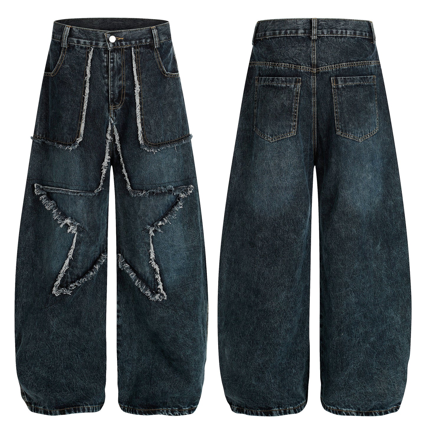 Star Patch Destroyed | Baggy Jeans