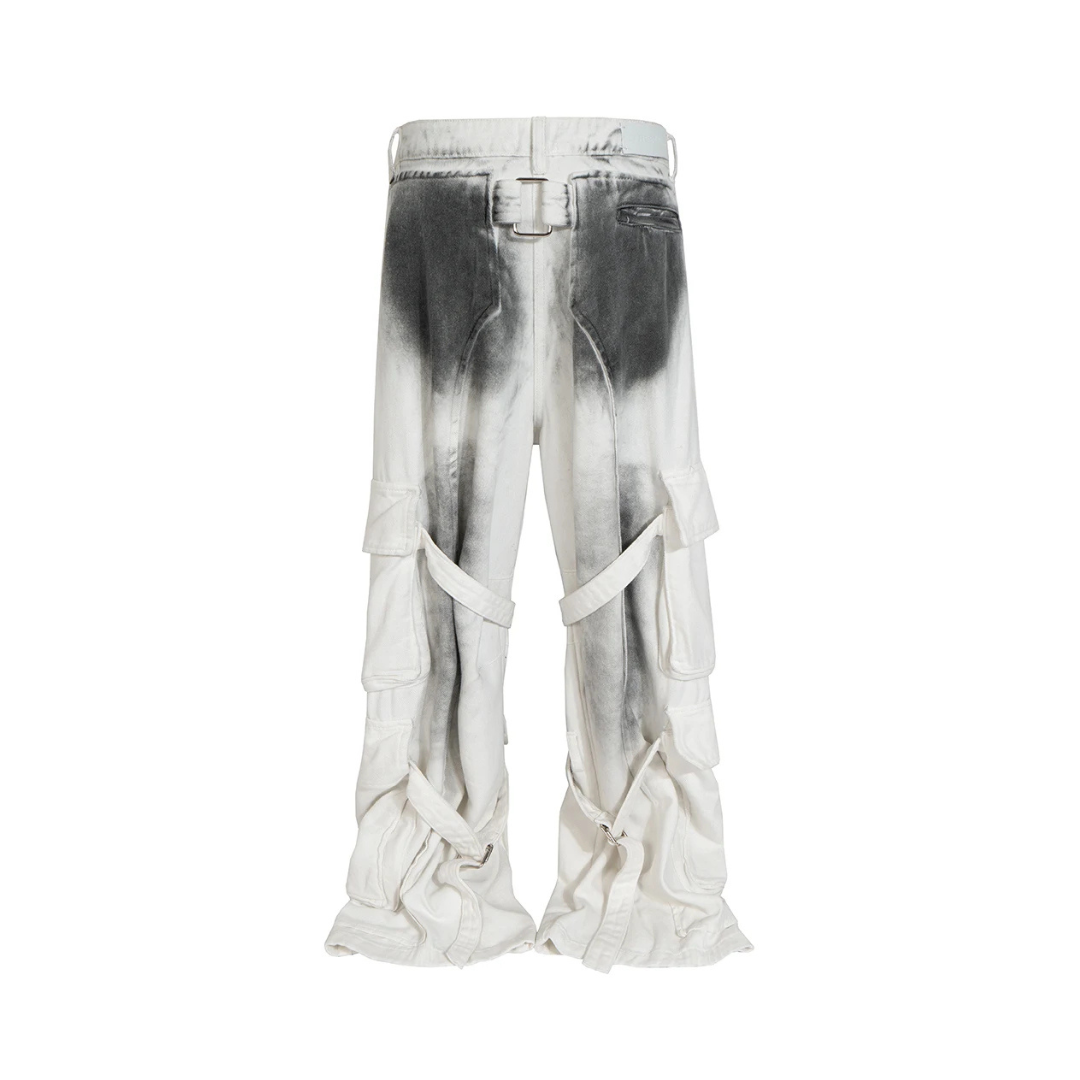 Cipher White Layered Cargo Pants