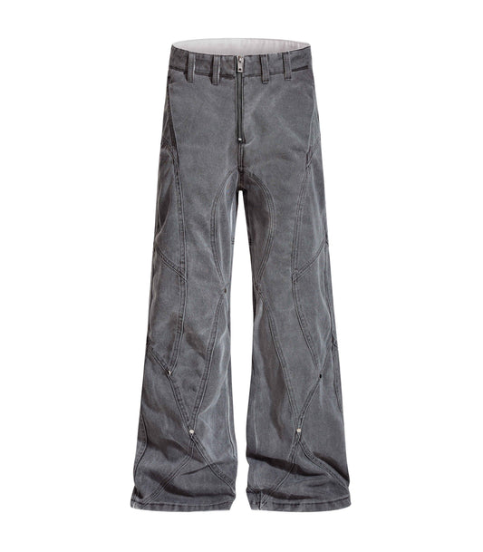 GREY PANEL DENIM