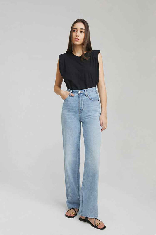 Coney Island Whitefish High Rise Wide Jeans HJ007