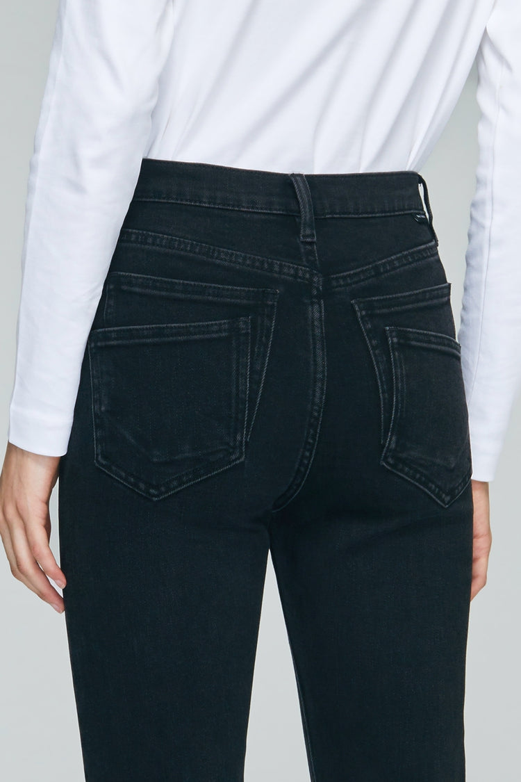 Two Shots High Rise Straight Crop Jeans HJ013 - JUSTLUXURY