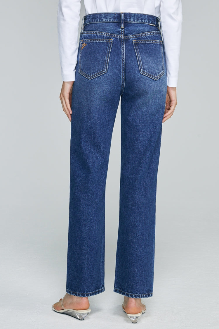 Manhattan High Rise Straight Ankle Jeans HJ160 - JUSTLUXURY