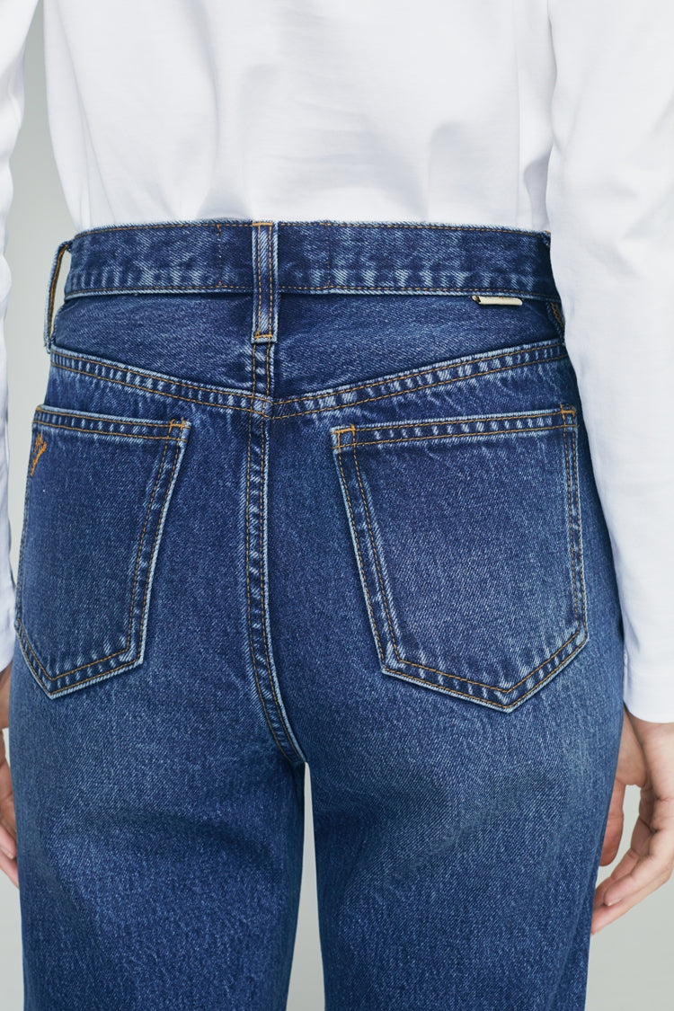 Manhattan High Rise Straight Ankle Jeans HJ160 - JUSTLUXURY