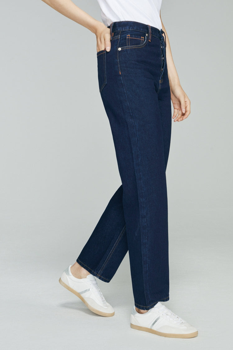 Manhattan High Rise Straight Ankle Jeans HJ160 - JUSTLUXURY