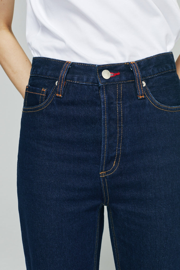 Manhattan High Rise Straight Ankle Jeans HJ160 - JUSTLUXURY