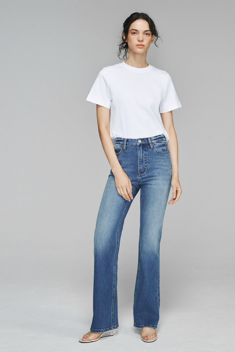 Barbara High Rise Bootcut Jeans HJ004 - JUSTLUXURY