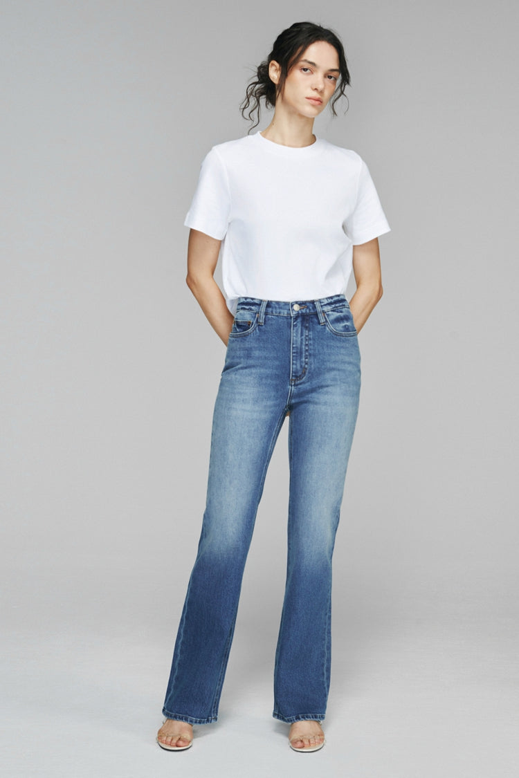 Barbara High Rise Bootcut Jeans HJ004 - JUSTLUXURY