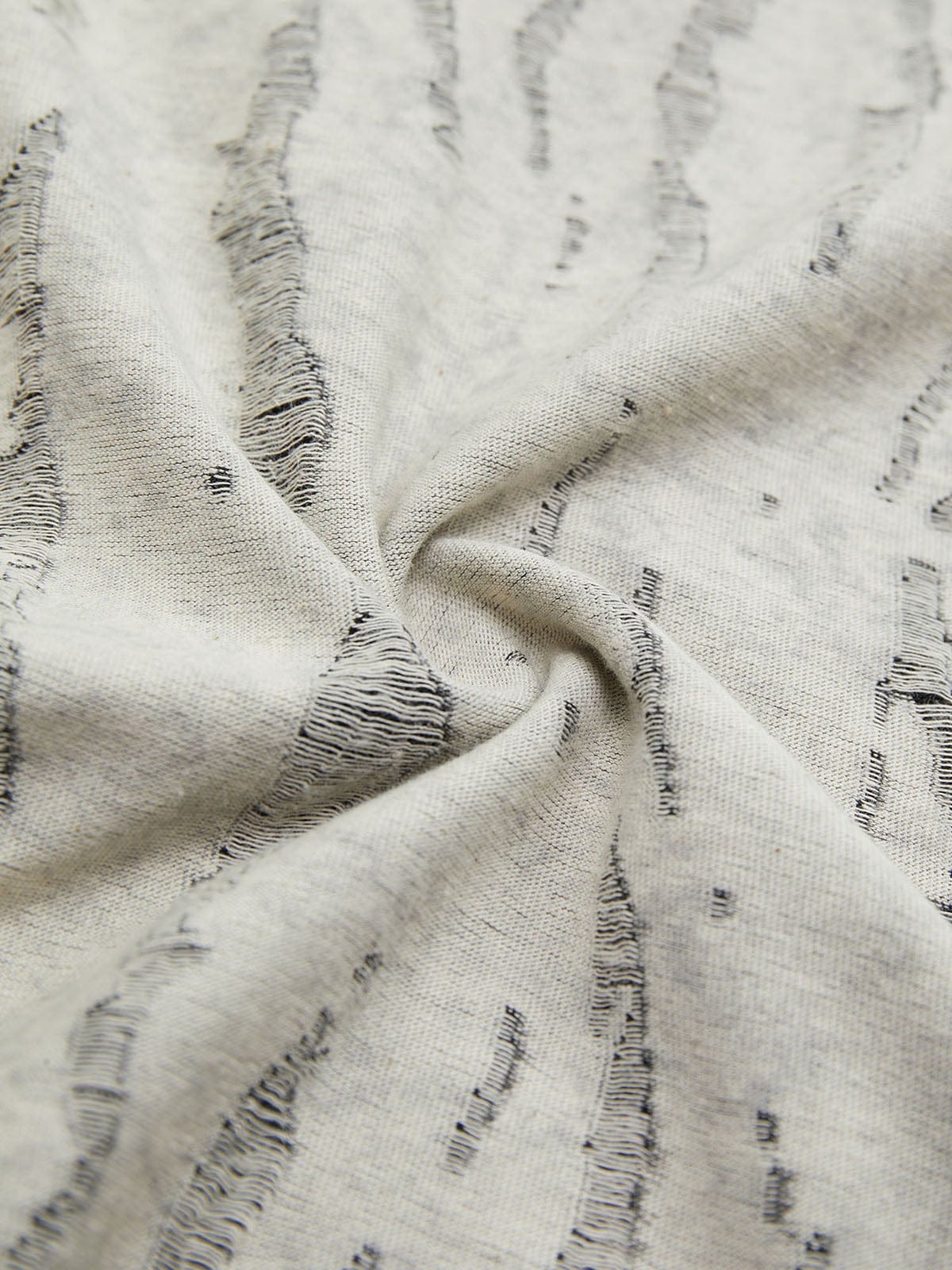 Long Sleeve Distressed Wool